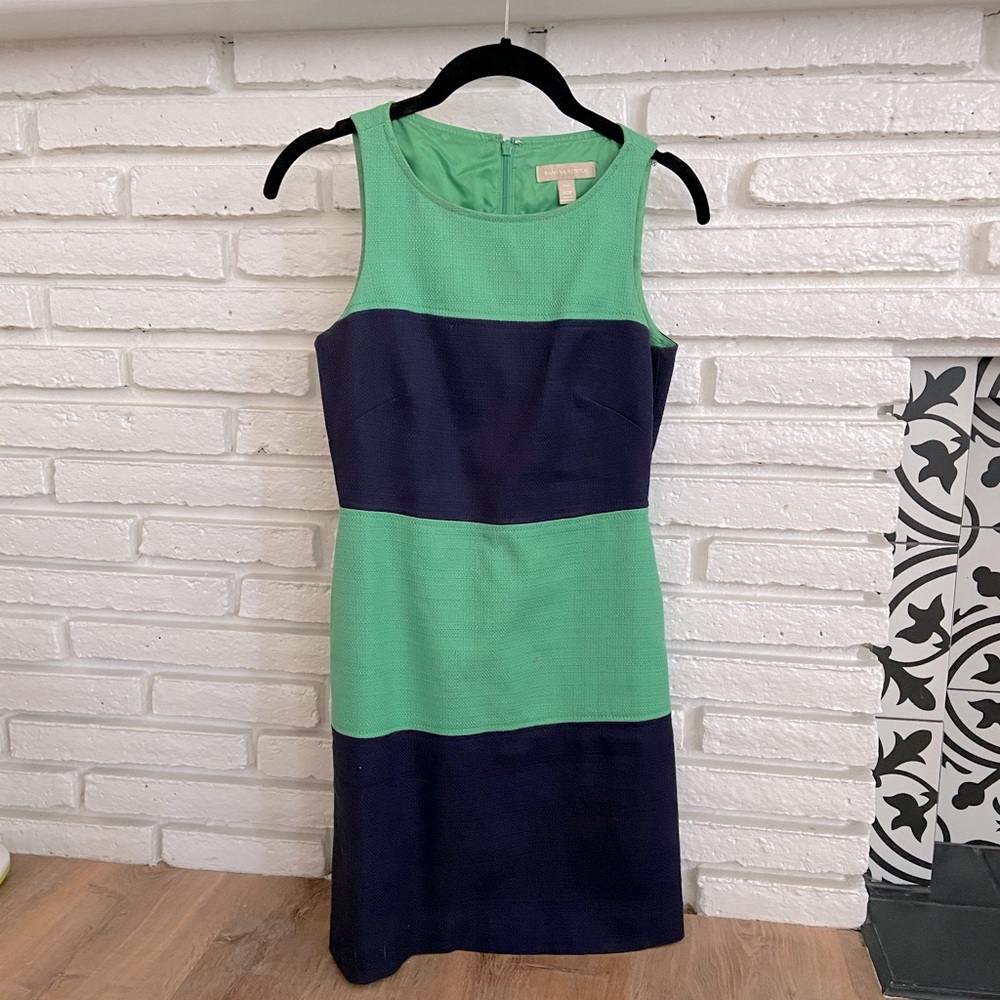 Banana Republic Blue Green Business Attire Dress
